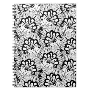 Cuaderno Doodle del estampado de plores