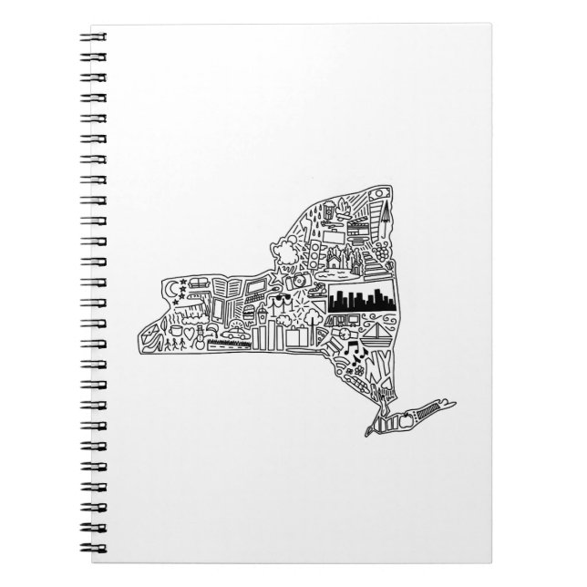 Cuaderno Doodle detallado de Nueva York (Frente)