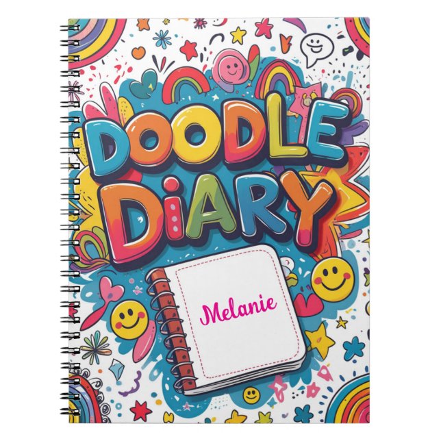 Cuaderno Doodle Diary – Divertido y Creativo Personalizado  (Frente)