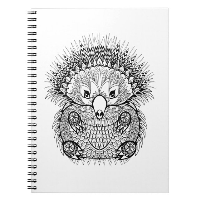 Cuaderno Doodle dibujado mano del Echidna (Frente)