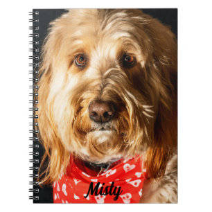 Cuaderno Doodle dorado personalizado Perro picante