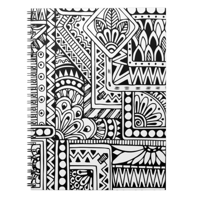 Cuaderno Doodle étnico (Frente)