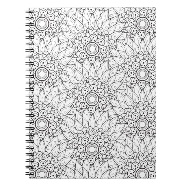 Cuaderno Doodle floral del jardín (Frente)