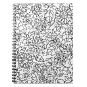 Cuaderno Doodle floral étnico