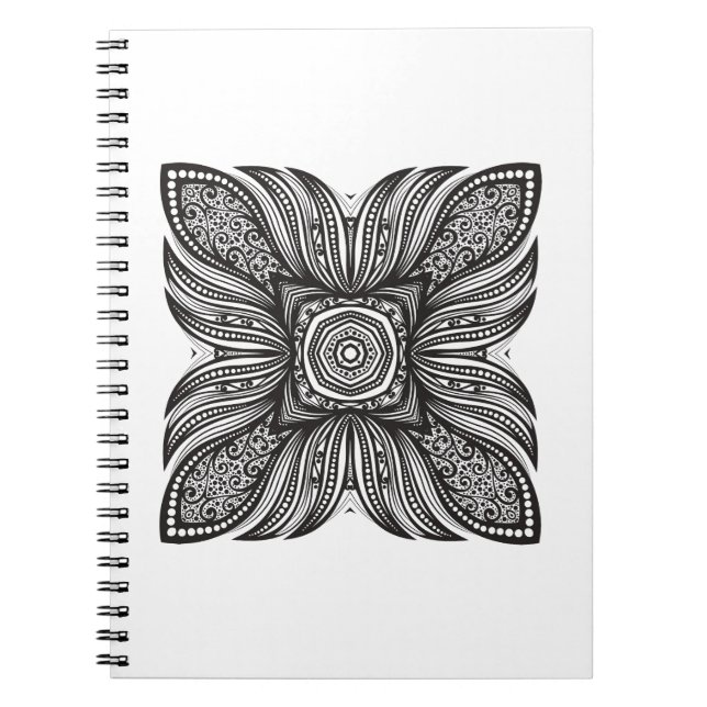 Cuaderno Doodle hermoso del cuadrado de la decoración (Frente)