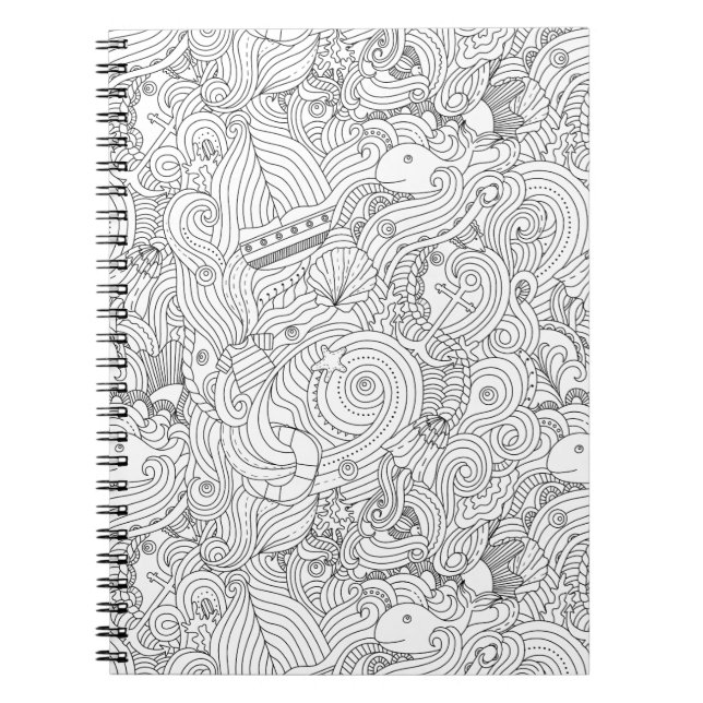 Cuaderno Doodle náutico (Frente)