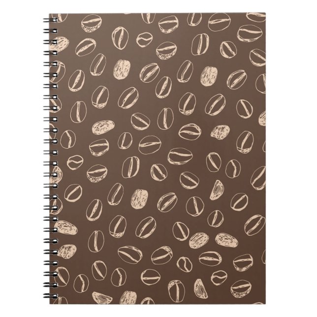 Cuaderno Doodle personalizado dibujado a mano con granos de (Frente)