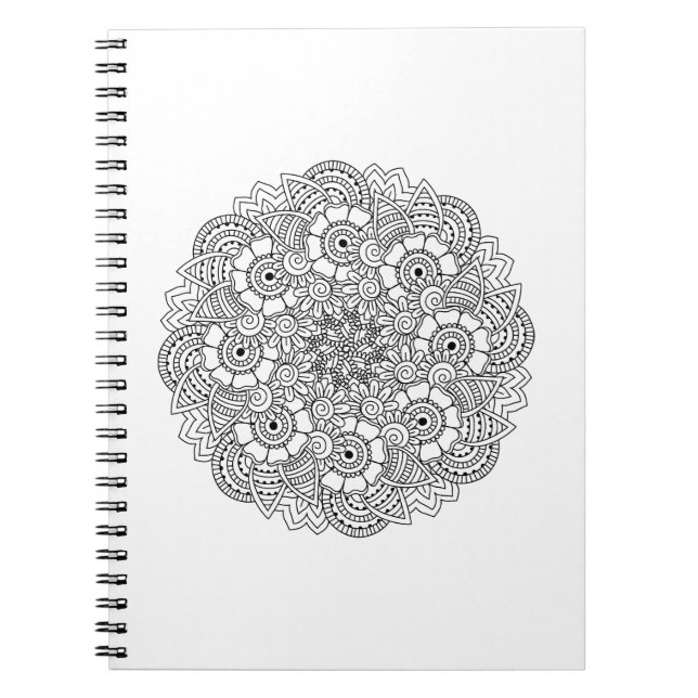 Cuaderno Doodle redondo del diseño (Frente)