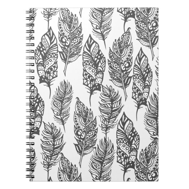 Cuaderno Doodle suave de las plumas (Frente)