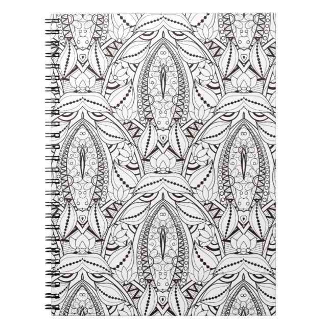 Cuaderno Doodle tribal abstracto (Frente)