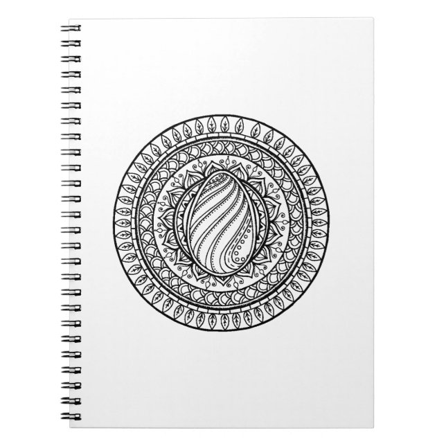 Cuaderno Doodle tribal del círculo (Frente)