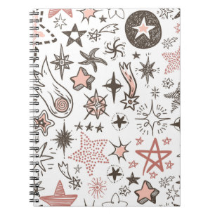 Cuaderno Doodles cósmicos: estrellas y cometas