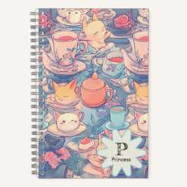 Cuaderno Doodles de fiesta de té adorables
