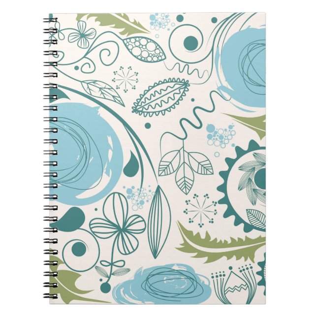 Cuaderno Doodles de flores (Frente)