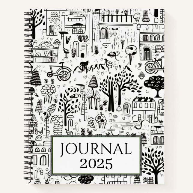 Cuaderno Doodles de la vida urbana 2025 (Anverso)