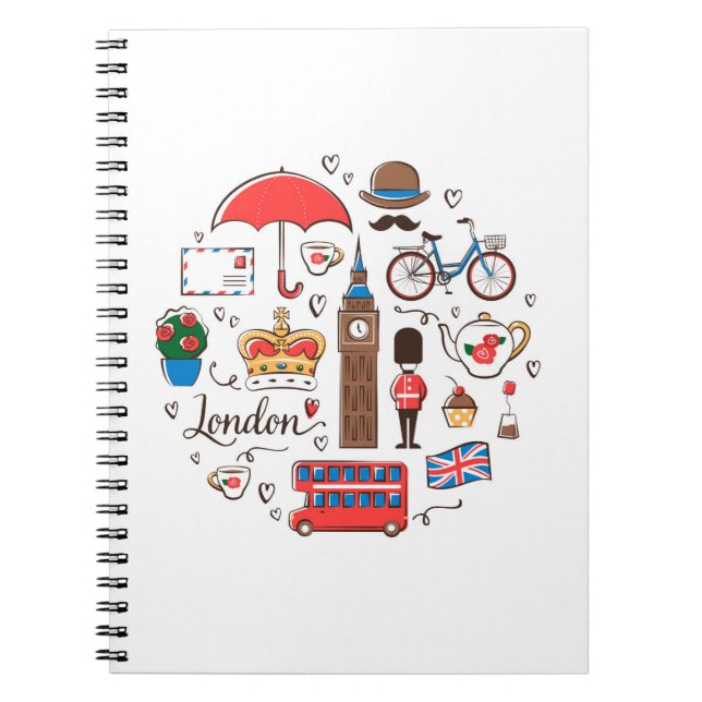 Cuaderno Doodles de Londres (Frente)