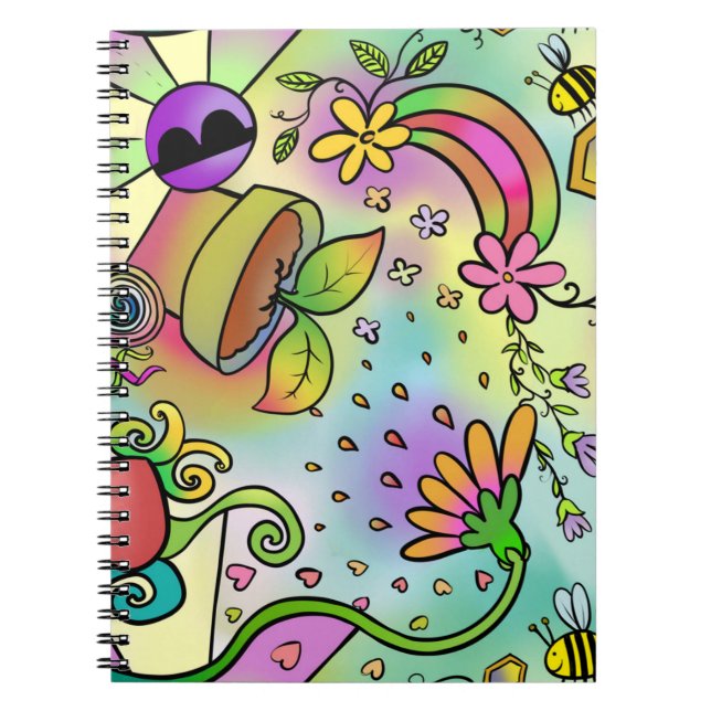 Cuaderno Doodles de primavera (Frente)
