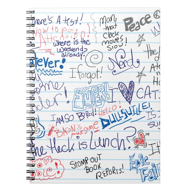 Cuaderno Doodles épicos de la escuela (Frente)