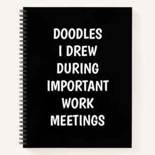 Cuaderno Doodles Que Soñé Durante Reuniones De Trabajo Impo