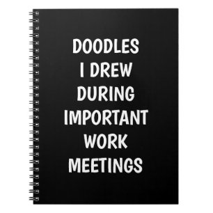 Cuaderno Doodles Que Soñé Durante Reuniones De Trabajo Impo