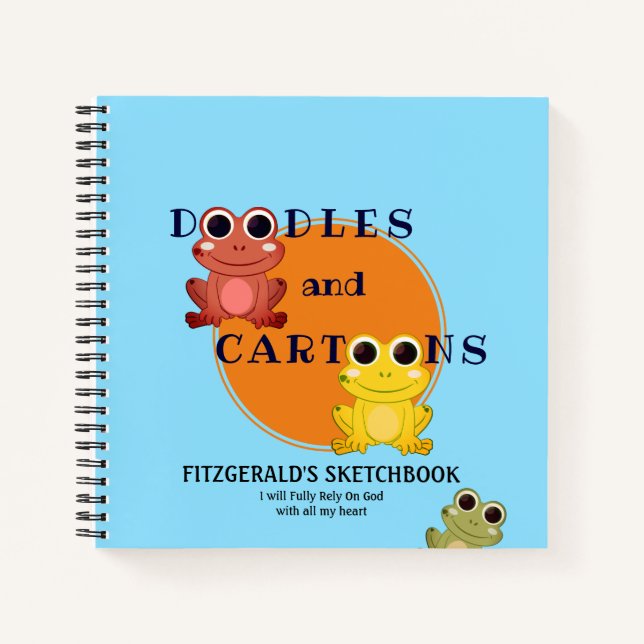 Cuaderno DOODLES Y PERSONALIZADOS Folleto de ranas personal (Anverso)