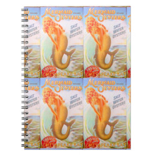 cuaderno dorado de sirenas
