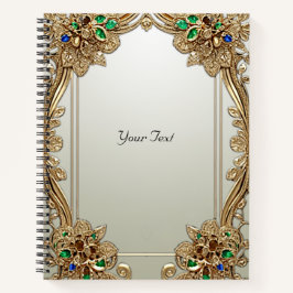 Cuaderno Dorado Ornado Elegante