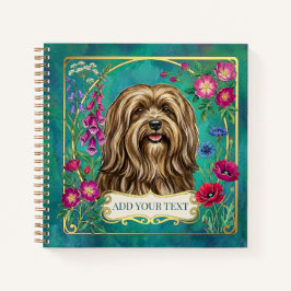 Cuaderno dorado personalizado de Lhasa Apso