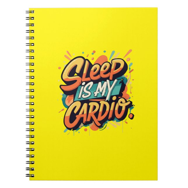 Cuaderno Dormir es mi cardio (Frente)