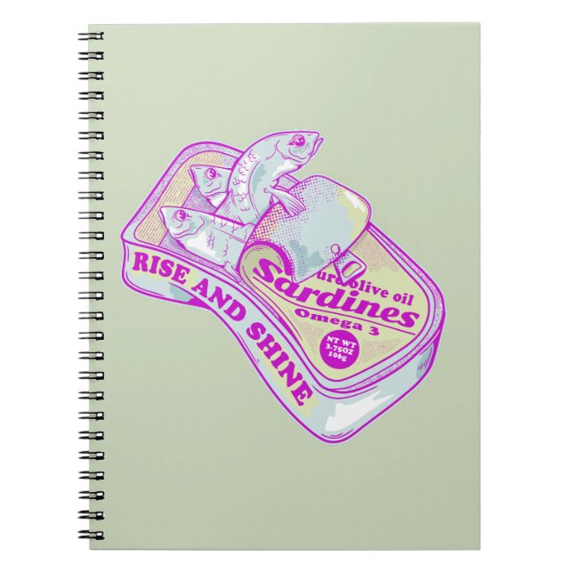 CUADERNO DORMIR SARDINAS RISE Y SHINE (Frente)