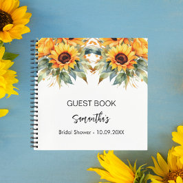 Cuaderno Dormitorio de girasoles de la ducha de novia del l