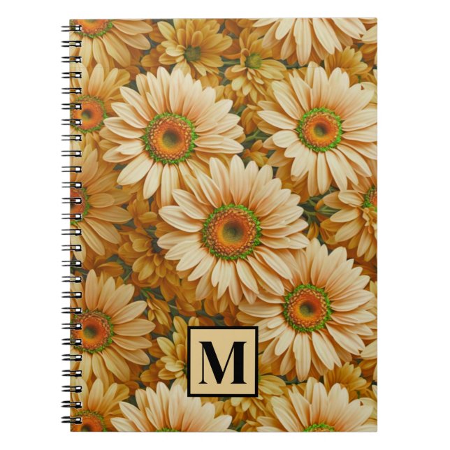 Cuaderno Dormitorios amarillos de girasol amarillo floral a (Frente)