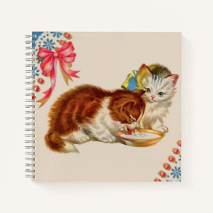 Cuaderno dos adorables gatitos impresos
