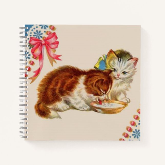 Cuaderno dos adorables gatitos impresos (Anverso)