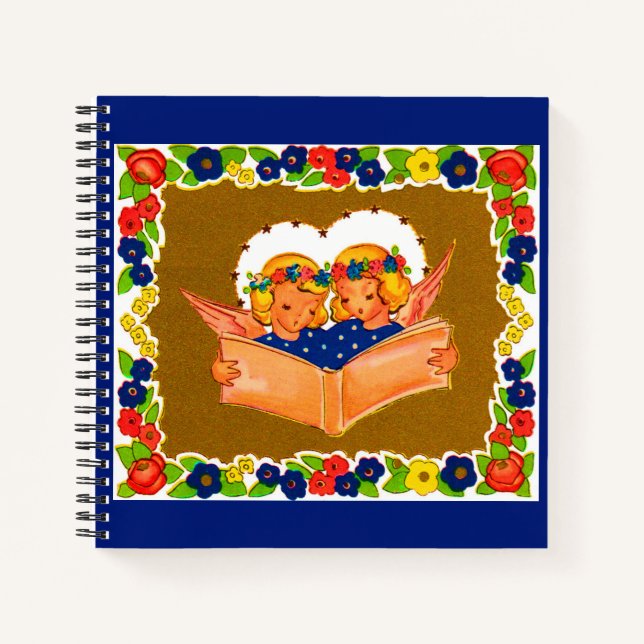 Cuaderno dos ángeles cantando (Anverso)