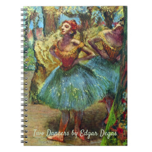 Cuaderno Dos bailarinas de Edgar Degas, arte de ballet vint