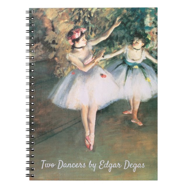 Cuaderno Dos bailarinas en un escenario de Edgar Degas, Art (Frente)