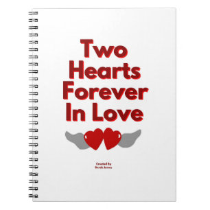 Cuaderno Dos Corazones Para Siempre En El Amor Espiral Foto