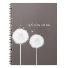Cuaderno Dos Dientes de León Taupe Rústico