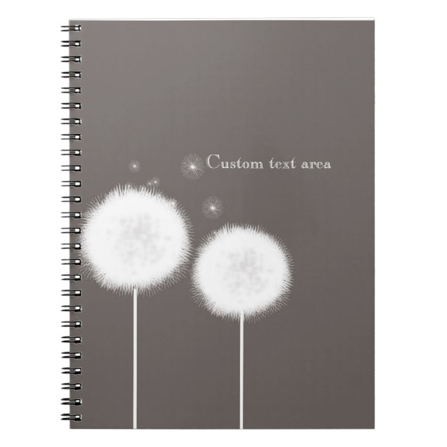 Cuaderno Dos Dientes de León Taupe Rústico (Frente)