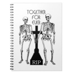 Cuaderno Dos esqueletos enamorados