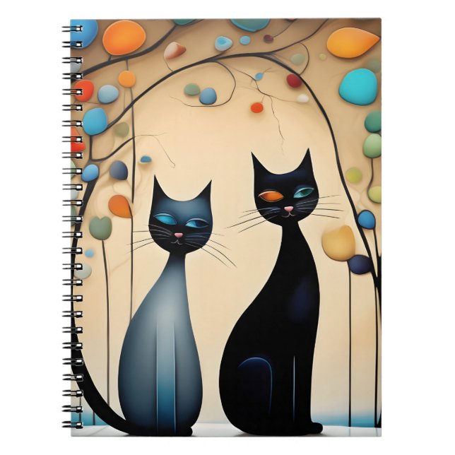 Cuaderno Dos gatos encantadores (Frente)