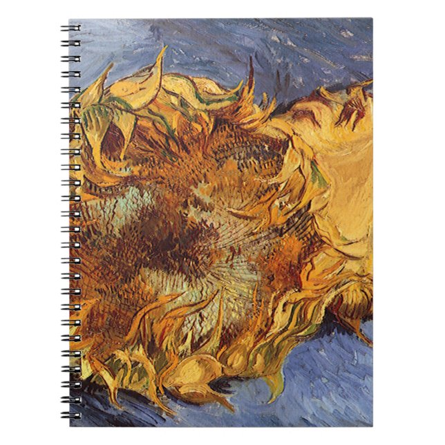Cuaderno Dos girasoles cortados por Vincent van Gogh (Frente)