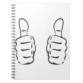 Cuaderno Dos grandes Thumbs hacia arriba