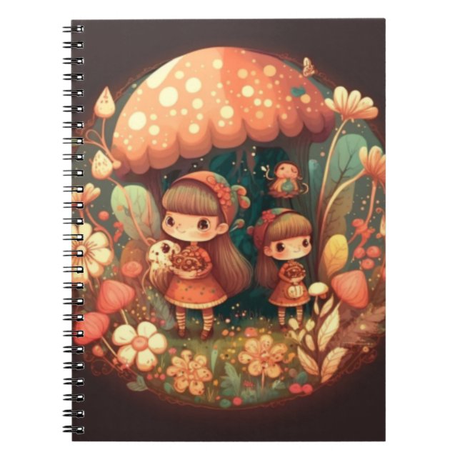 Cuaderno Dos lindas niñas elefantes (Frente)