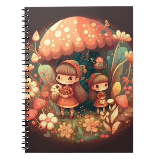 Cuaderno Dos lindas niñas elefantes (Frente)