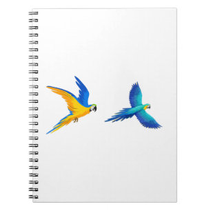 Cuaderno Dos loros volando