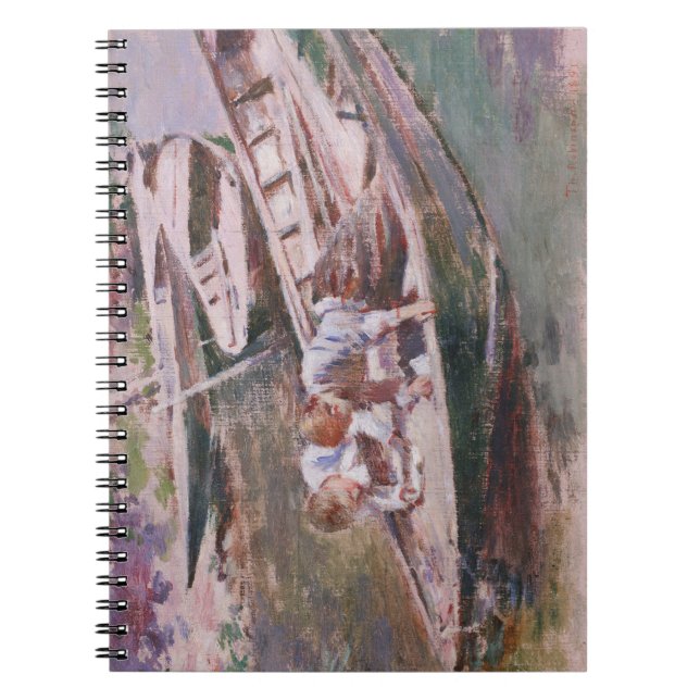 Cuaderno Dos niños en un bote (por Theodore Robinson) (Frente)