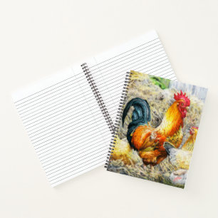 Cuaderno Dos orgullosos gallos de granero