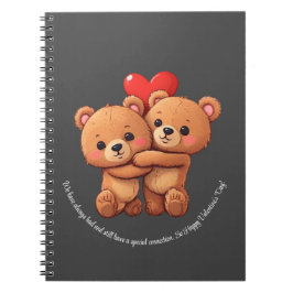 Cuaderno Dos personalizados se abrazan.